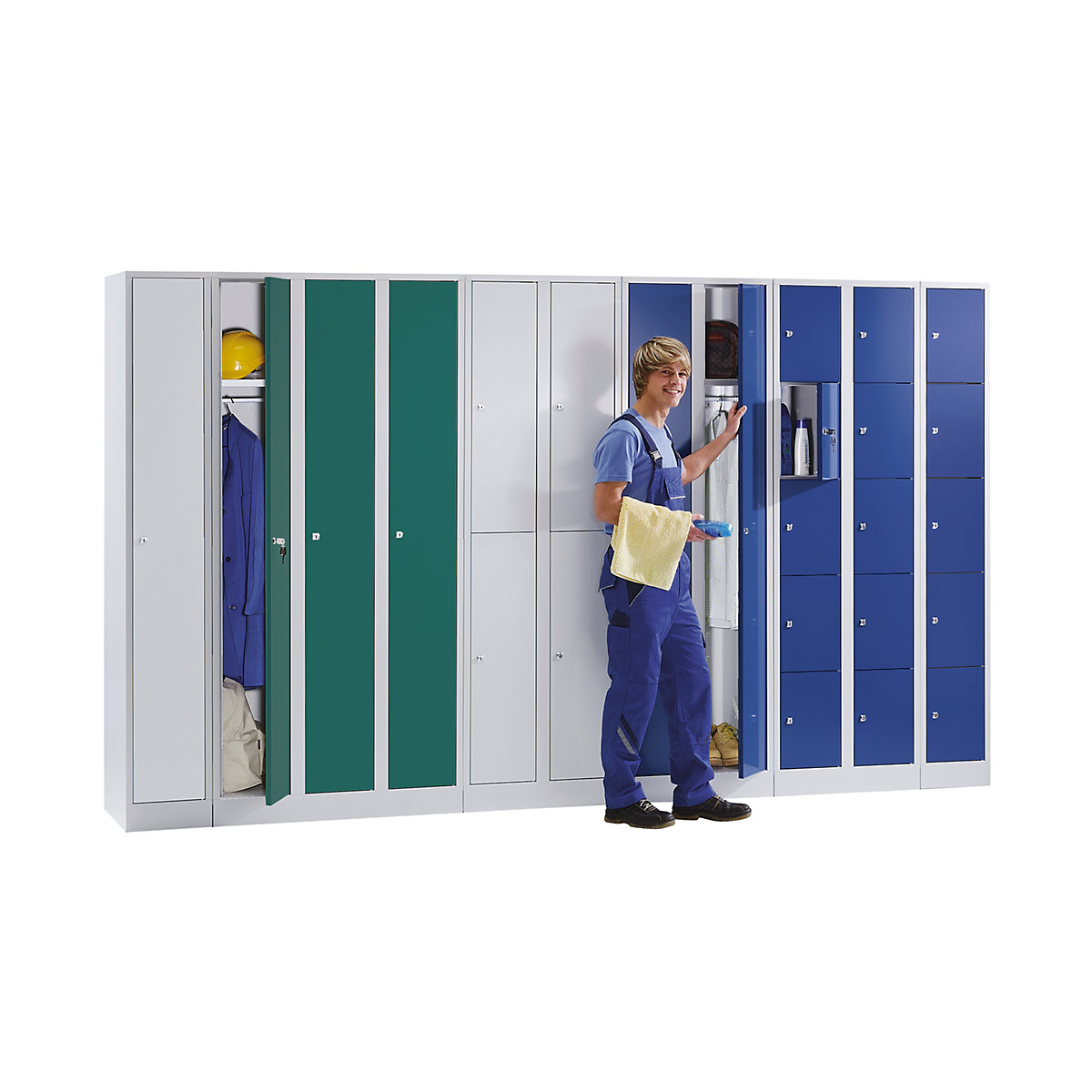 Komfort double deck locker – Wolf (Product illustration 2)-1