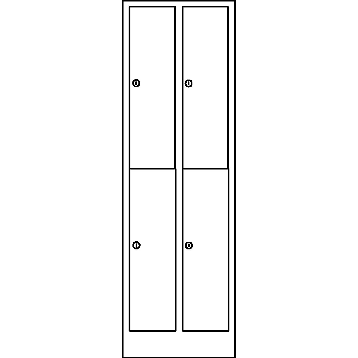 Komfort double deck locker – Wolf (Product illustration 3)-2