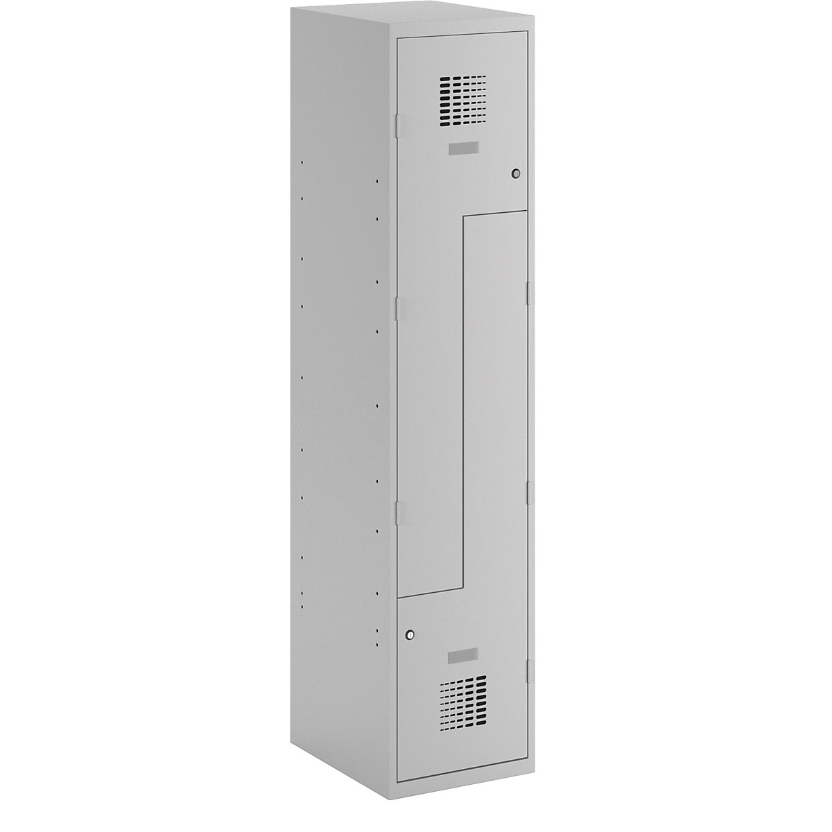 Suwalki Z locker, 1 compartment, light grey, with base plinth-0