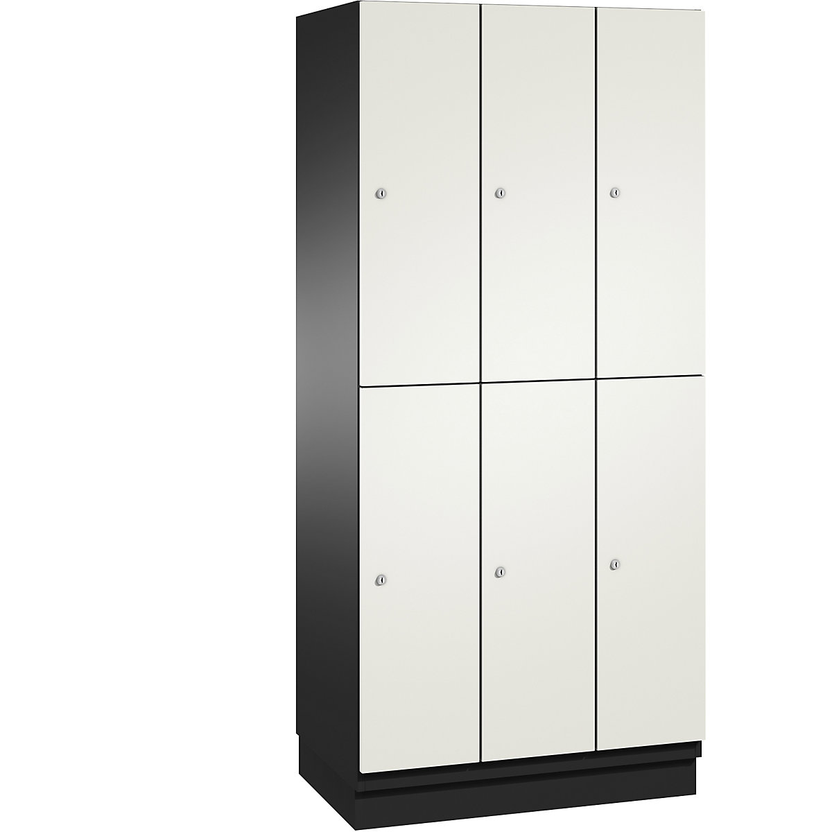 CAMBIO locker unit with sheet steel doors and coat rail - C+P