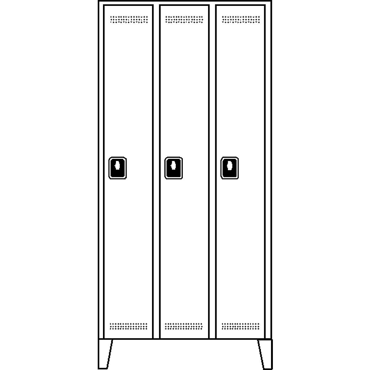 Cloakroom cupboard, compartment height 1700 mm – Wolf (Product illustration 3)-2