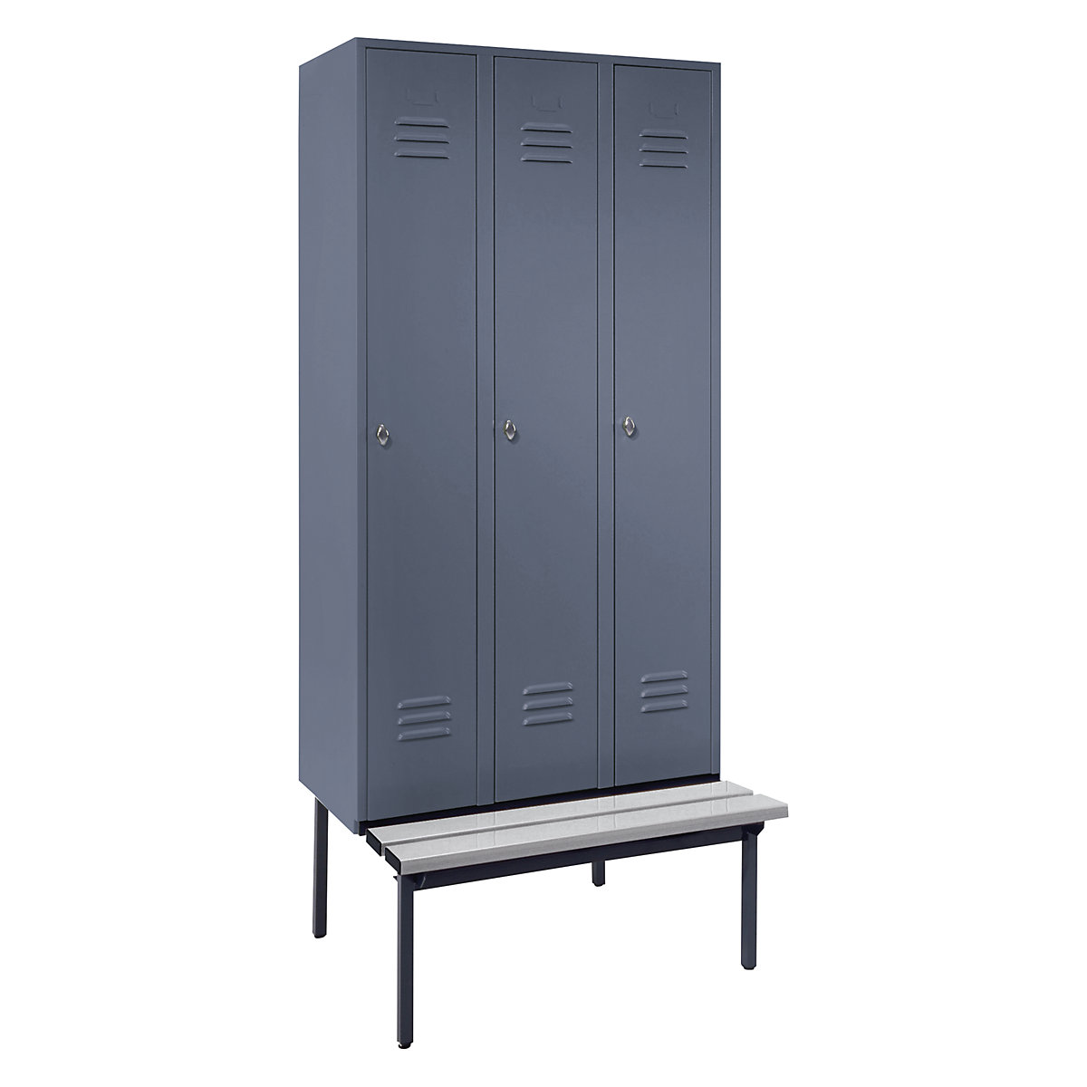 Clothes locker with bench mounted underneath - Wolf