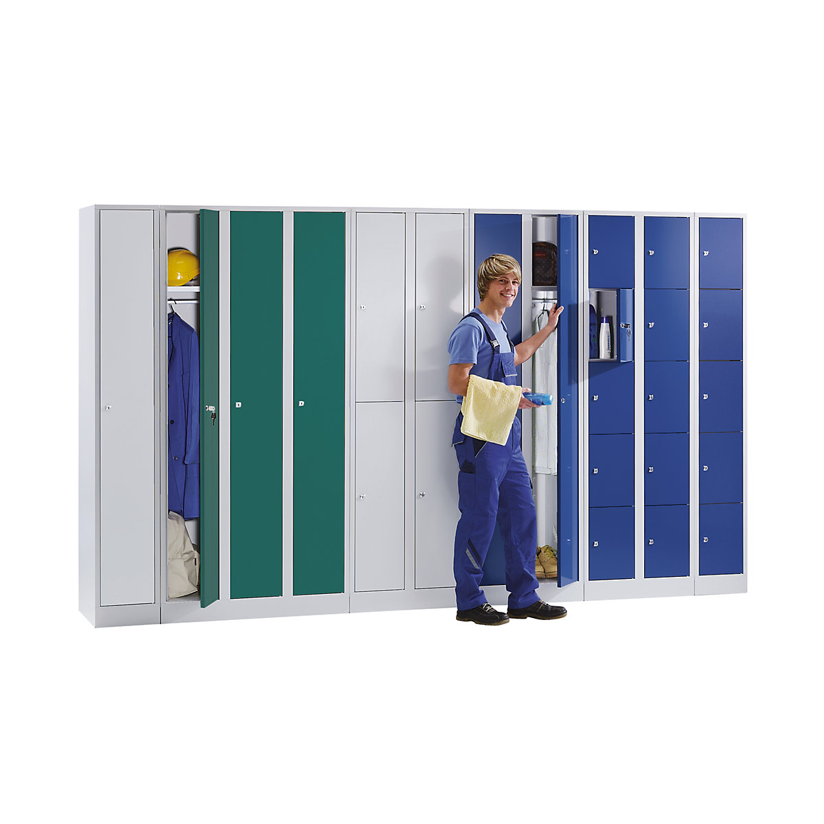 Clothes lockers in practical sizes – Wolf (Product illustration 2)-1