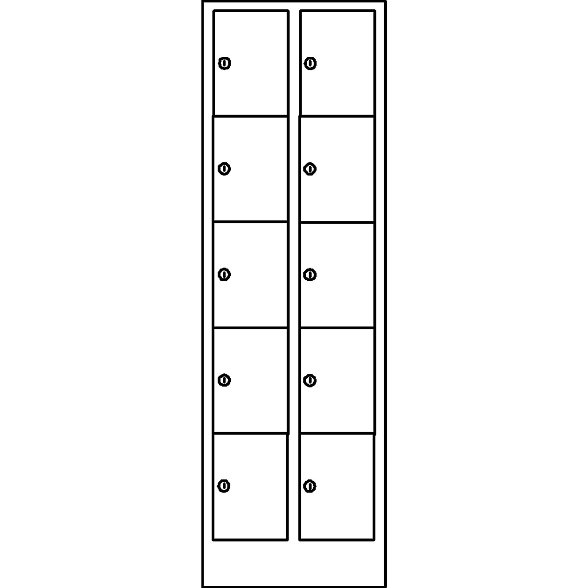 Clothes lockers in practical sizes – Wolf (Product illustration 3)-2
