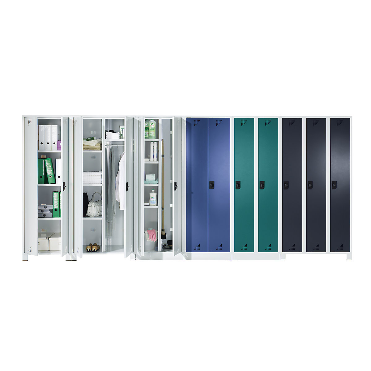 Multi-purpose cupboard and cloakroom locker – eurokraft pro (Product illustration 3)-2