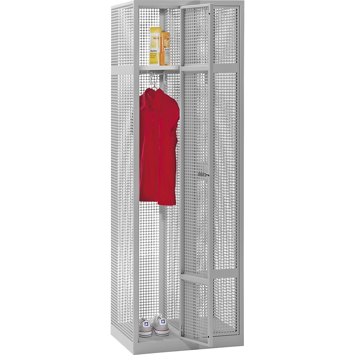 Perforated sheet steel locker, width 600 mm – eurokraft pro (Product illustration 10)-9