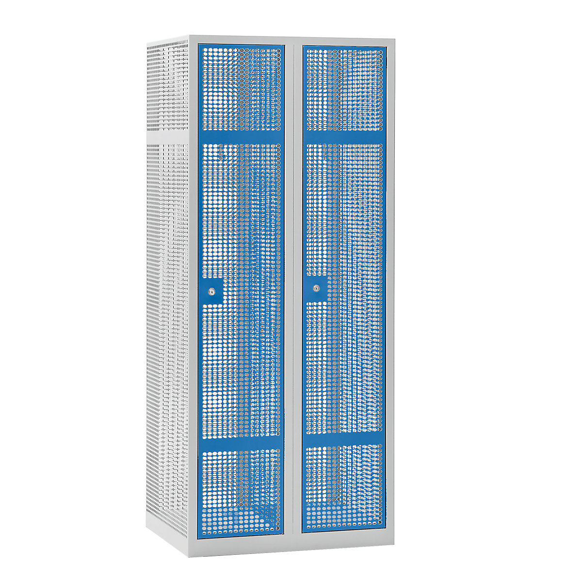 Perforated sheet steel locker, width 800 mm - eurokraft pro