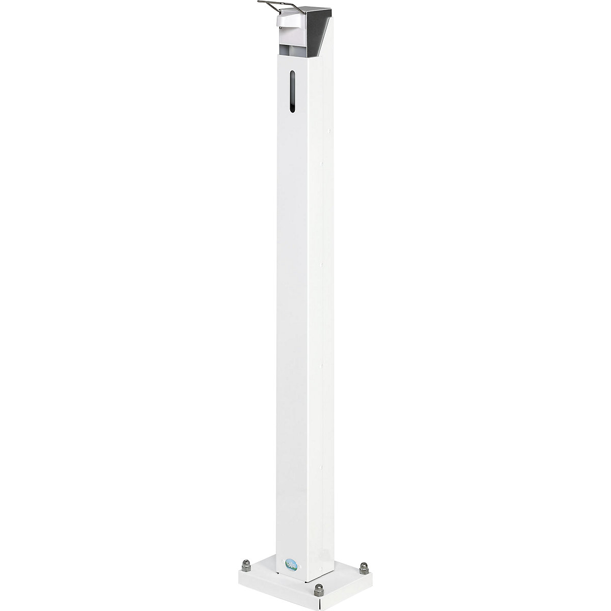 Disinfectant column – VAR, for indoor use, with pump dispenser and bottle (empty), white-0