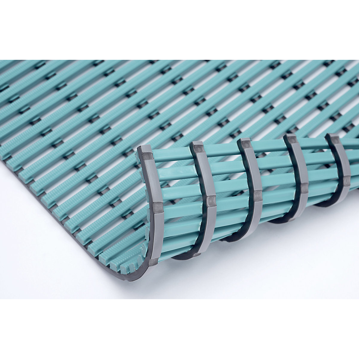 Wet room mat, anti-bacterial – EHA, per metre, mint, width 600 mm-4
