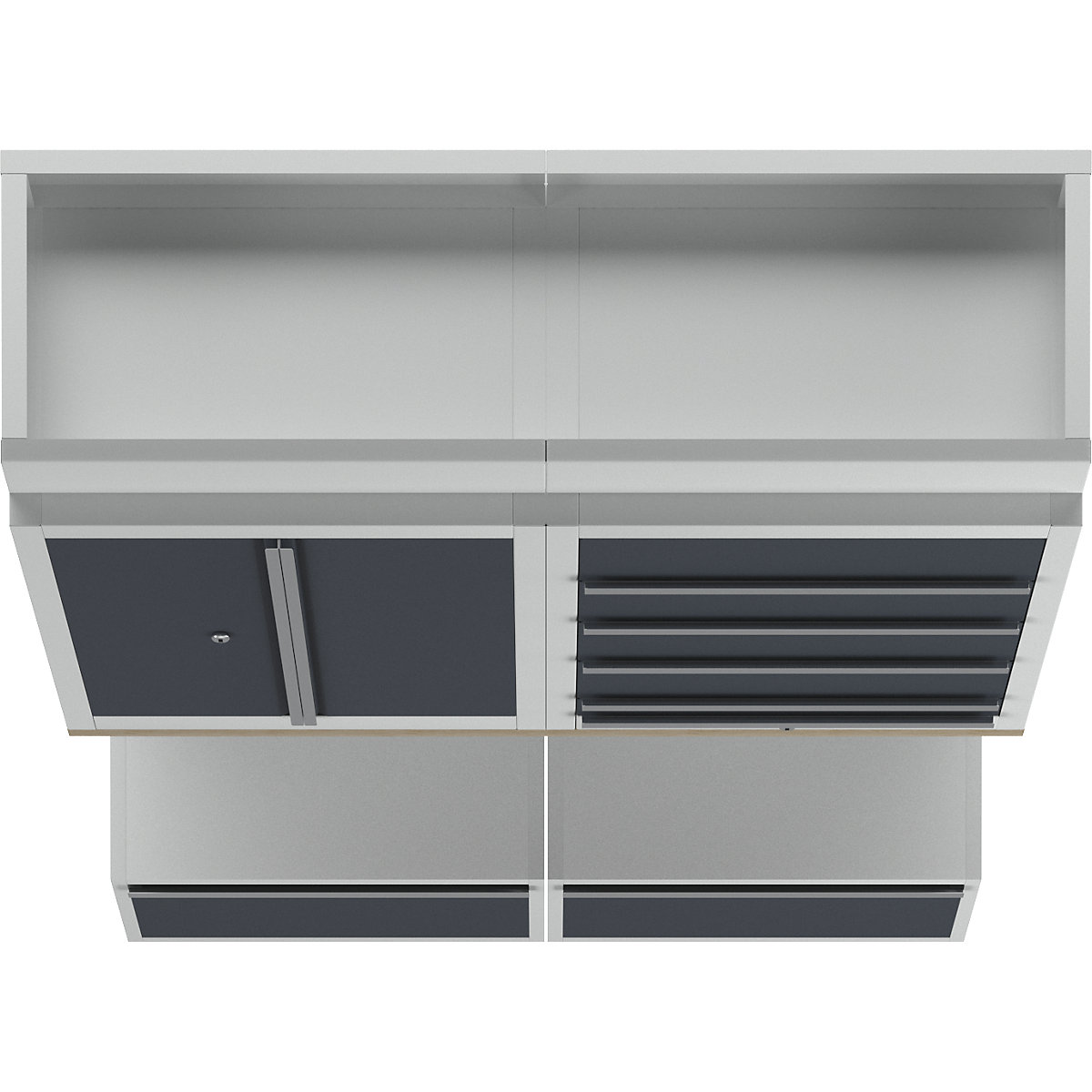 Werkstattschranksystem mit Flügeltür- und Schubladenunterschrank (Produktabbildung 7)-6