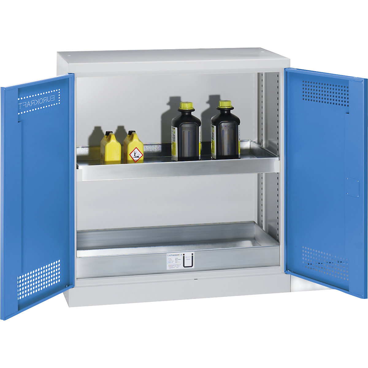Environmental cupboard – eurokraft pro, side cupboard, 1 tray shelf, HxWxD 1000 x 950 x 500 mm-2