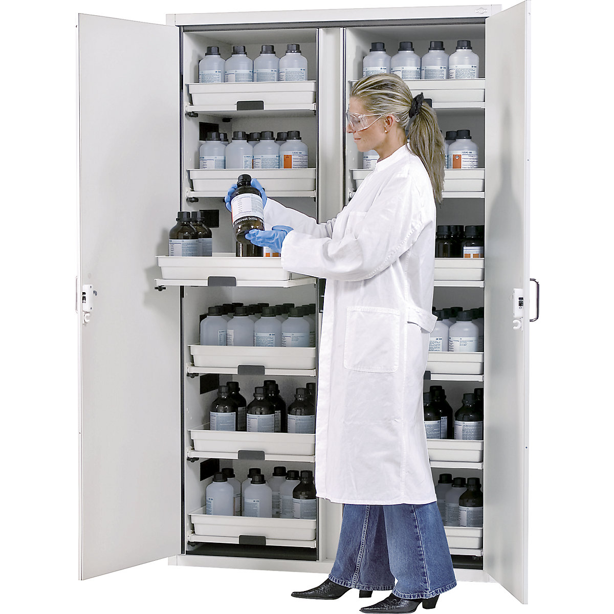 Full height safety cupboard for acids and alkalis – asecos (Product illustration 2)-1