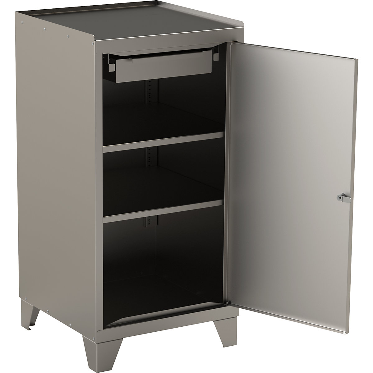 Stainless steel tool cupboard with stud feet (Product illustration 4)-3