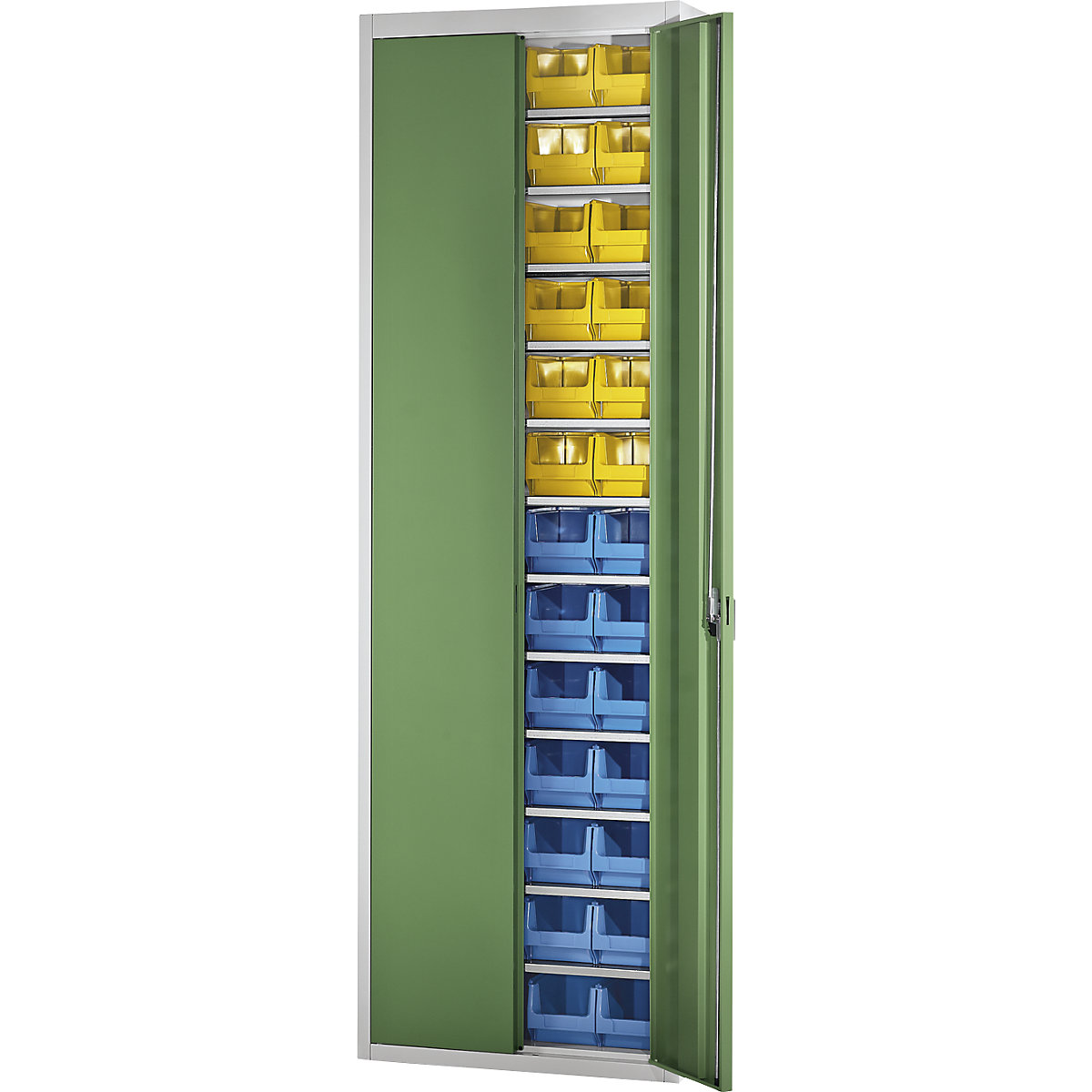 Storage cupboard with open fronted storage bins – mauser (Product illustration 3)-2