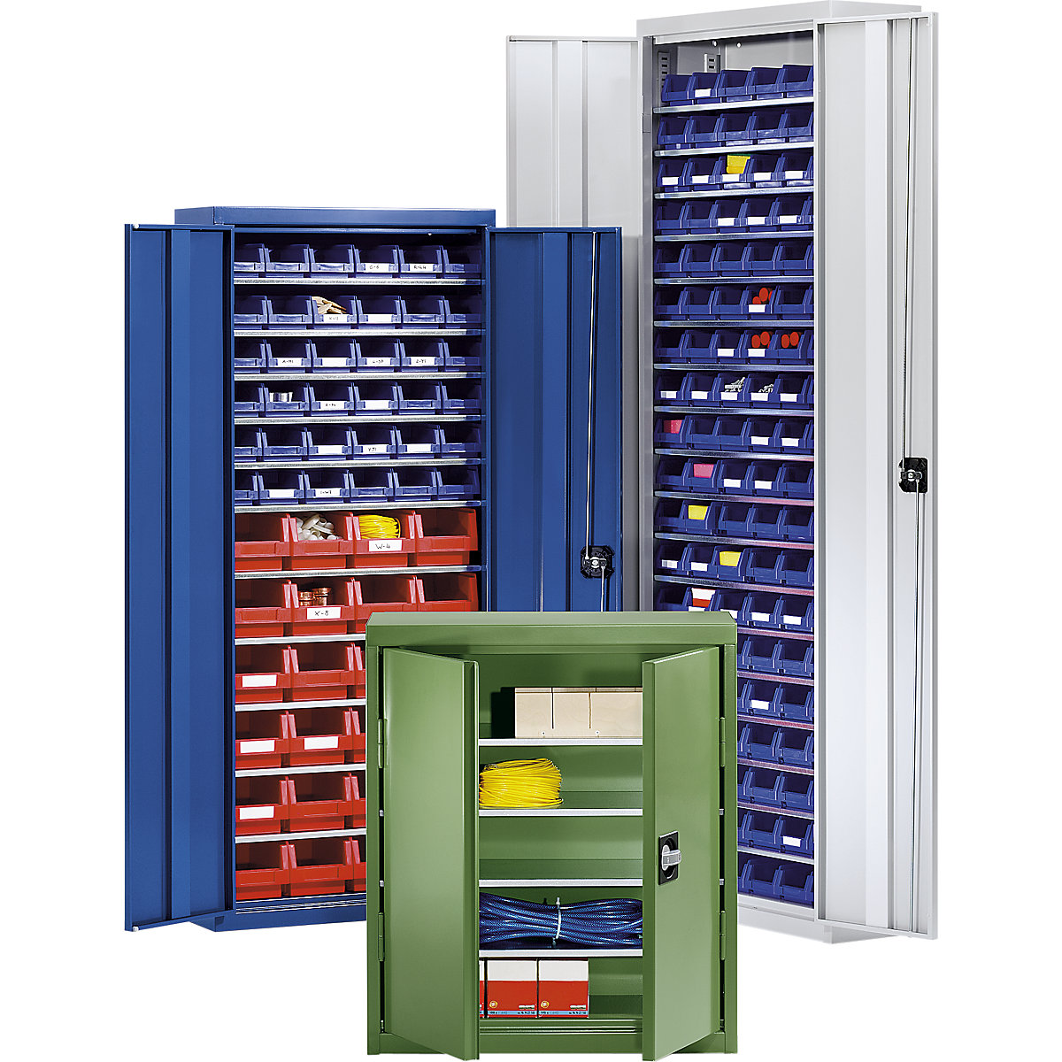 Storage cupboard with storage boxes – eurokraft pro (Product illustration 3)-2