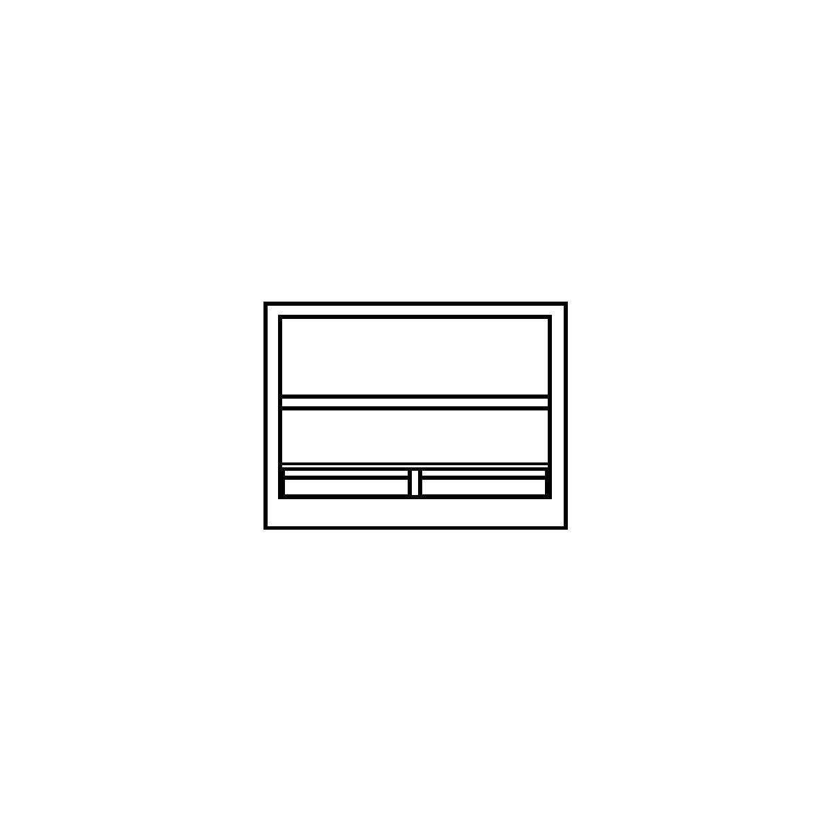 Wall mounted cupboard for the workshop – eurokraft basic (Product illustration 5)-4