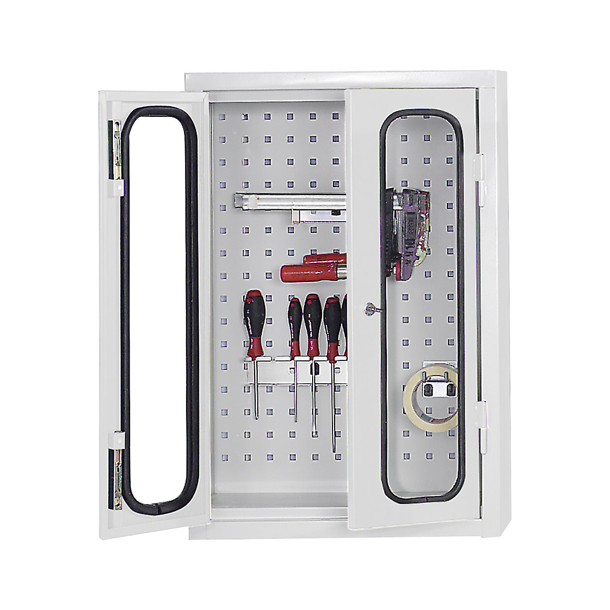 Wall mounted tool cupboard with window (Product illustration 4)-3