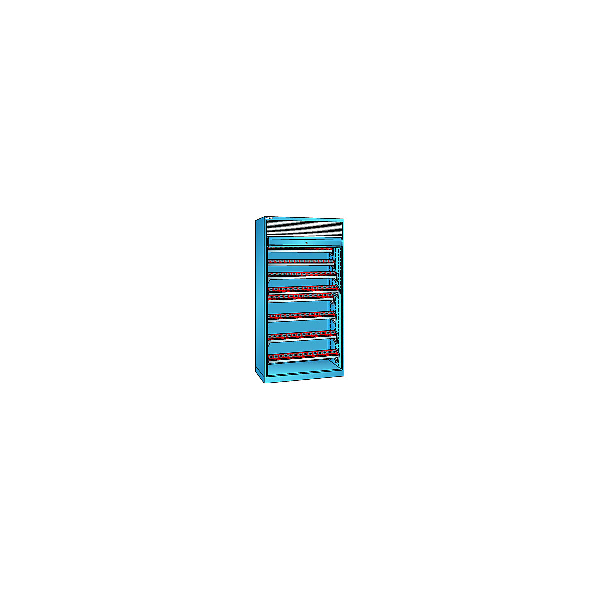 CNC cupboard with roller shutter - LISTA