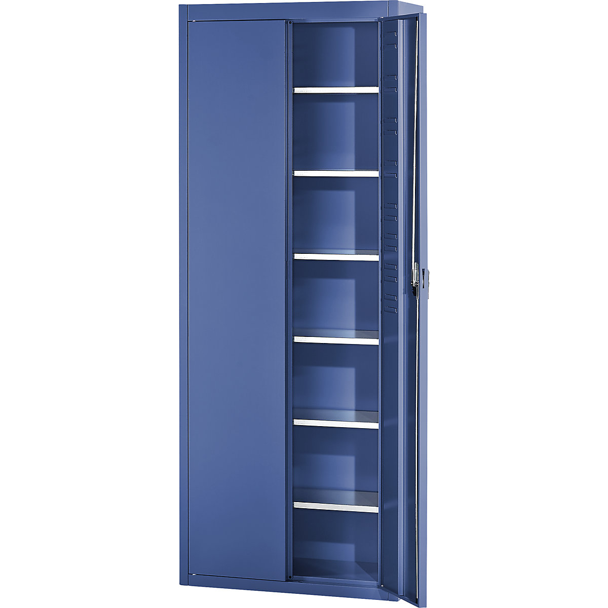 Storage cupboard, without open fronted storage bins – mauser, HxWxD 2150 x 680 x 280 mm, single colour, blue-1