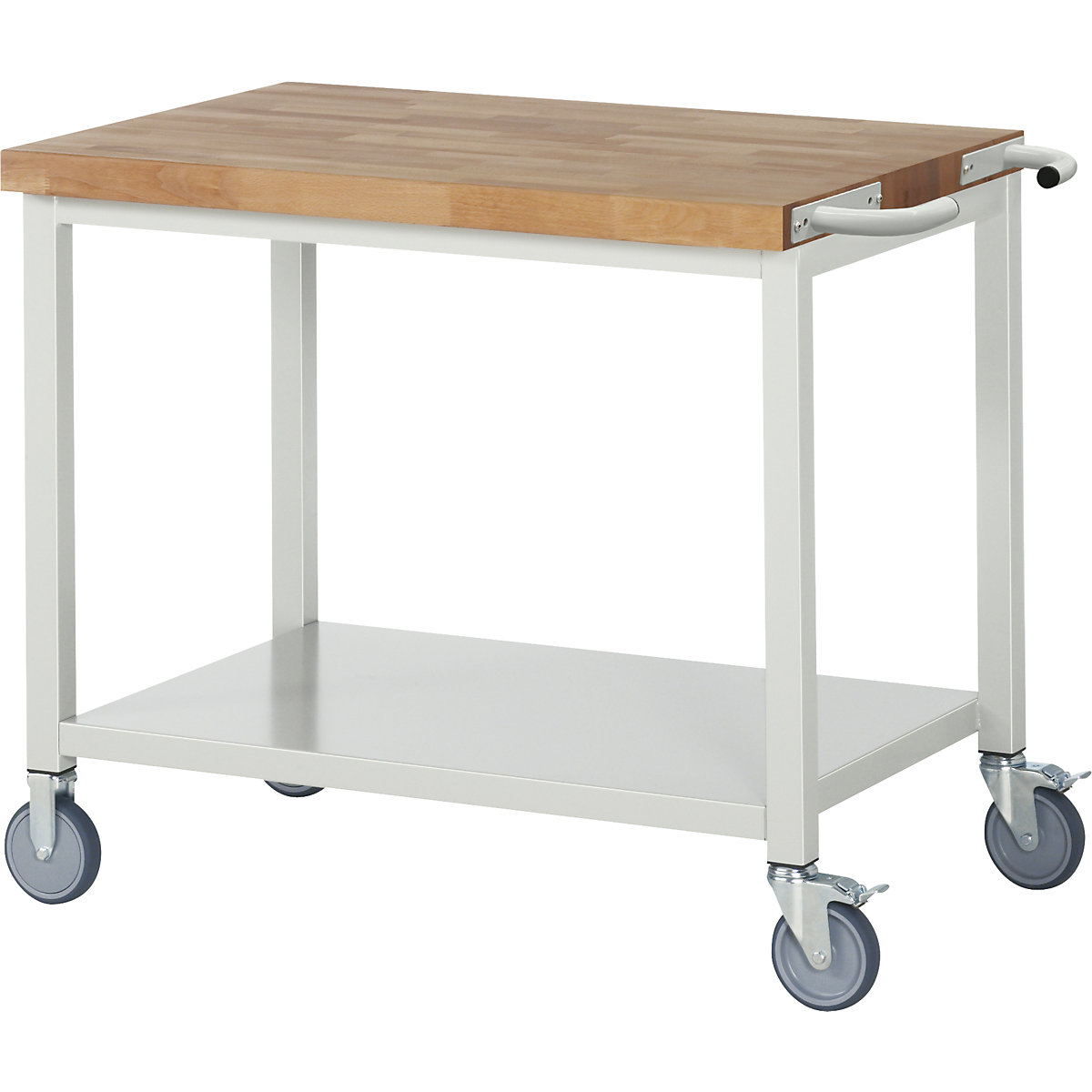 Mobilny stół warsztatowy serii 8000, konstrukcja ramowa – eurokraft pro, 1 półka, szer. x głęb. 1000 x 700 mm-0