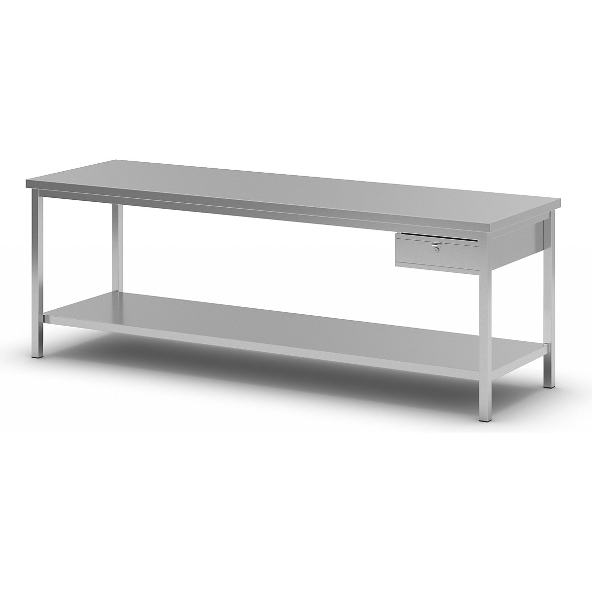 Stół roboczy ze stali szlachetnej – eurokraft basic (Zdjęcie produktu 6)-5