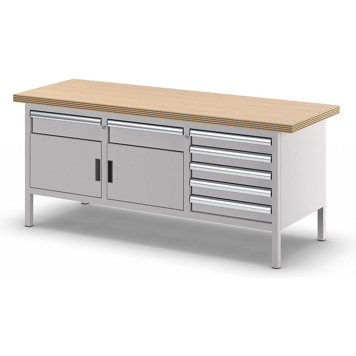 Stół warsztatowy, konstrukcja ramowa – LISTA (Zdjęcie produktu 2)-1
