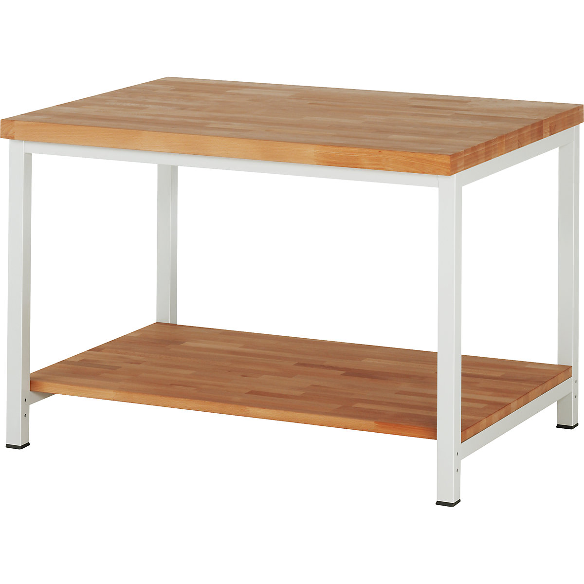 Stół warsztatowy, konstrukcja ramowa serii 8000 – eurokraft pro, 1 półka, szer. x głęb. 1250 x 900 mm-0