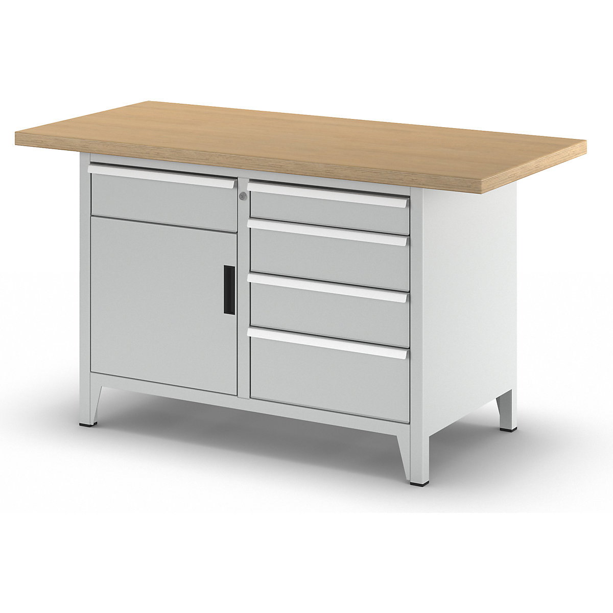 Stół warsztatowy, szerokość 1500 mm, konstrukcja ramowa – LISTA (Zdjęcie produktu 6)-5