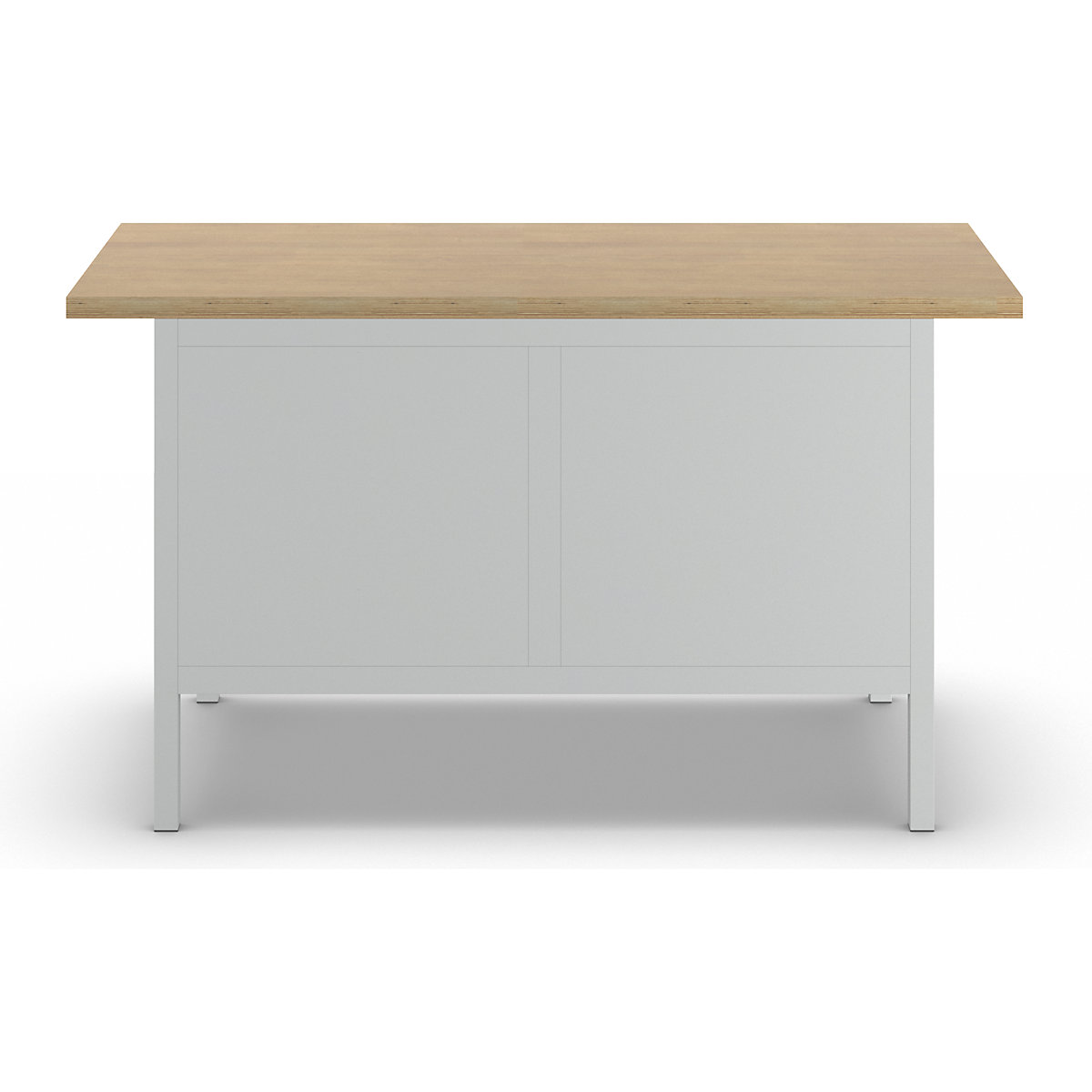 Stół warsztatowy z blatem z litego buku, konstrukcja ramowa – LISTA (Zdjęcie produktu 7)-6
