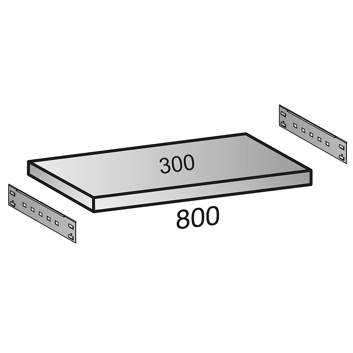 Tablette supplémentaire pour rayonnage emboîtable pour archives