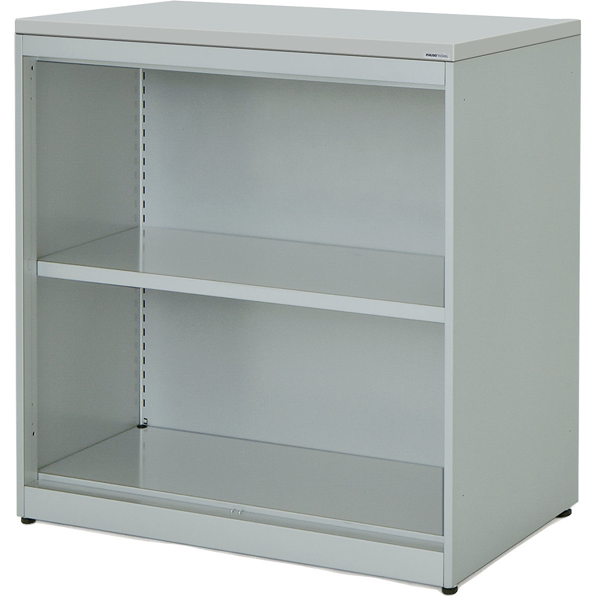 Rayonnage et armoire combinés – mauser, h x l x p 830 x 800 x 432 mm, plateau en plastique, 1 tablette, gris clair-1
