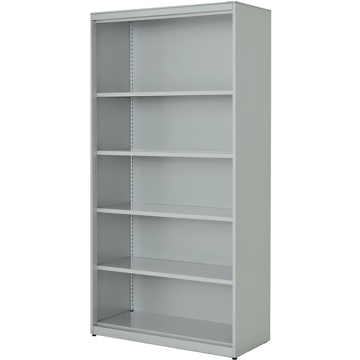 Rayonnage et armoire combinés – mauser, h x l x p 1956 x 1000 x 432 mm, plateau en acier, 4 tablettes, gris clair-1