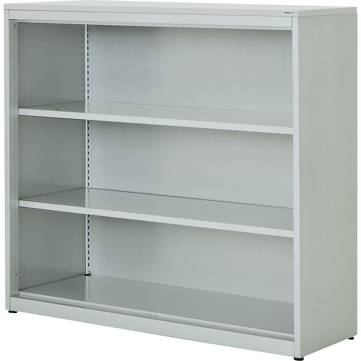 Rayonnage et armoire combinés – mauser, h x l x p 1180 x 1200 x 432 mm, plateau en plastique, 2 tablettes, gris clair-1