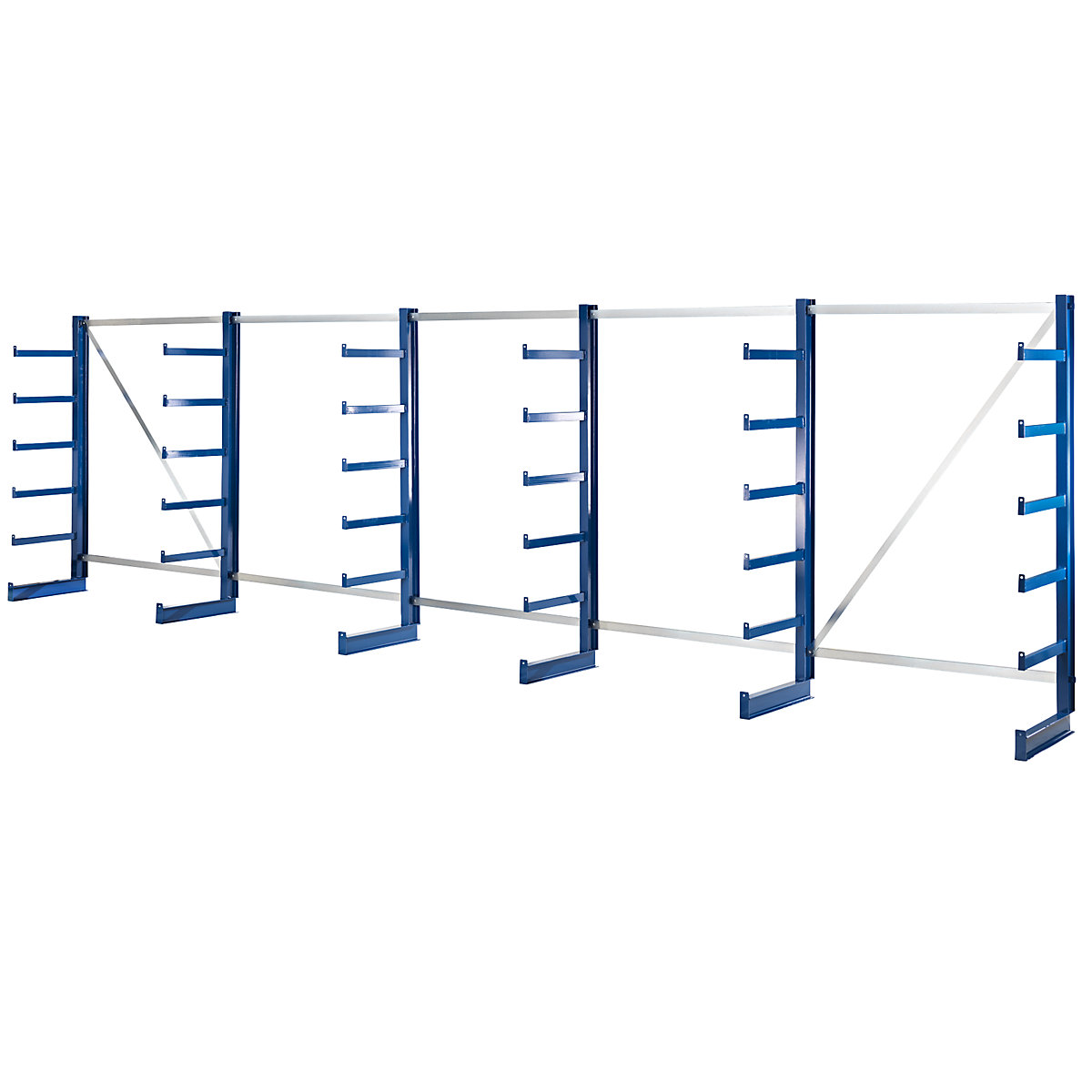 Rayonnage pour charges longues à bras supports de longueur identique – eurokraft pro