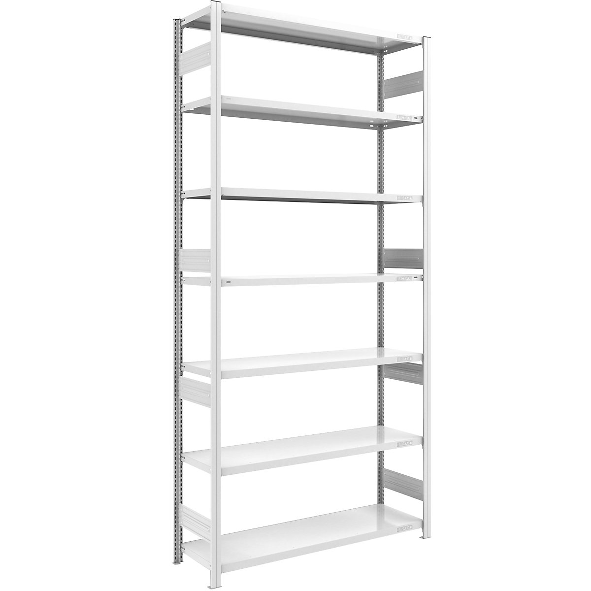 Rayonnage emboîtable pour charges lourdes – eurokraft pro, double face, h x l x p 3000 x 1300 x 500 mm, gris, rayonnage de base-12