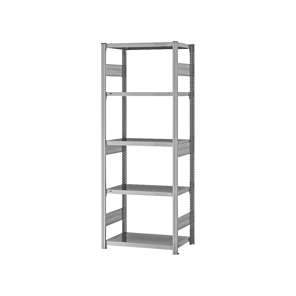 Rayonnage emboîtable pour charges lourdes – eurokraft pro, double face, h x l x p 2000 x 750 x 400 mm, galvanisé, rayonnage de base-27