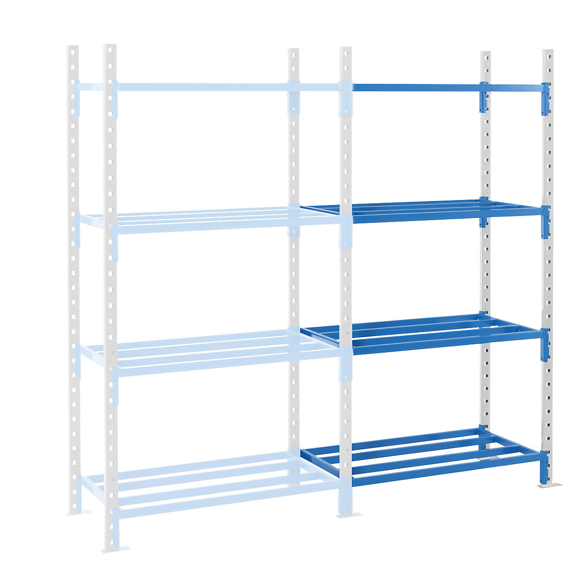 Rayonnage emboîtable à tablettes tubulaires – Manorga