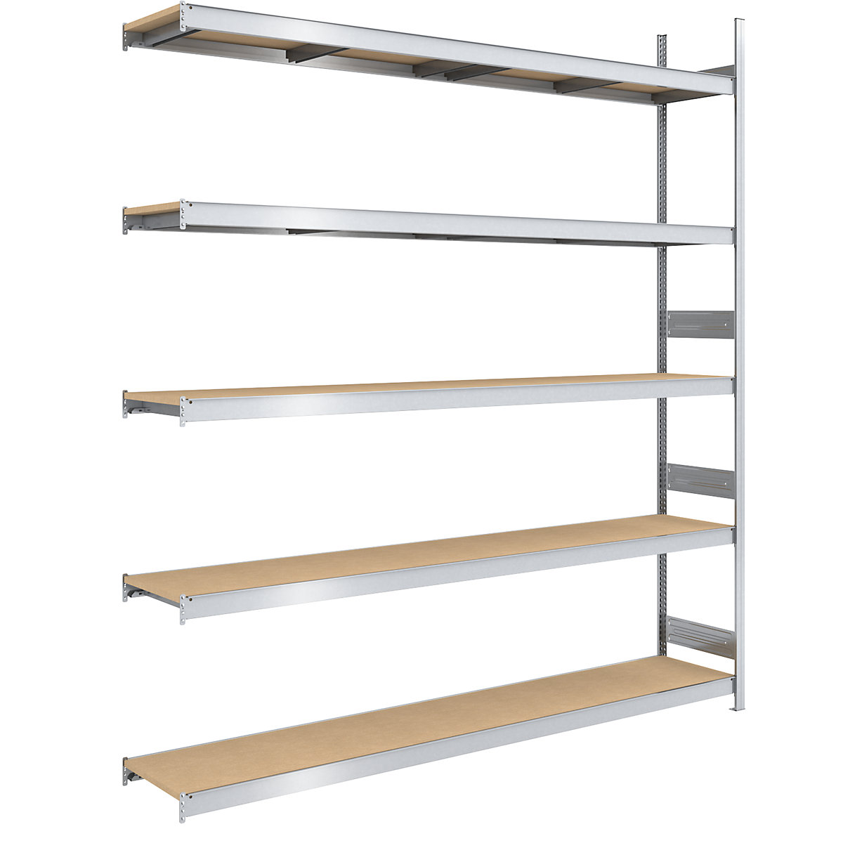 Rayonnage emboîtable extra-large avec tablettes en aggloméré – hofe