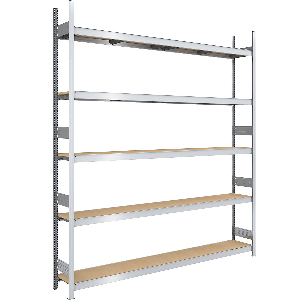 Rayonnage emboîtable extra-large avec tablettes en aggloméré - hofe