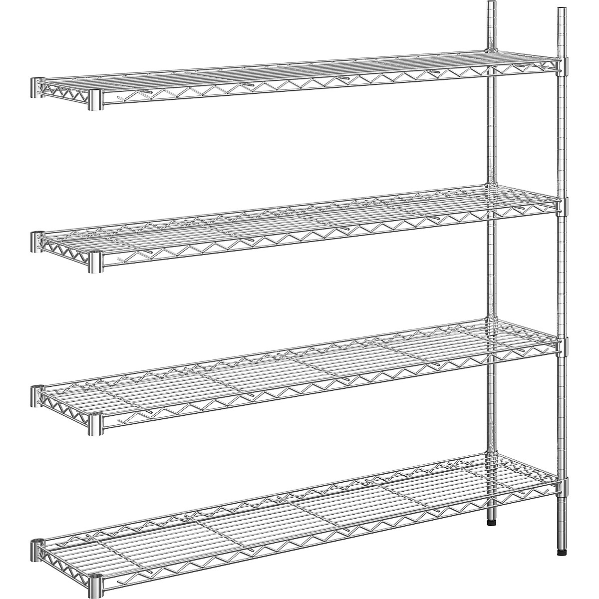 Rayonnage en fil d'acier chromé