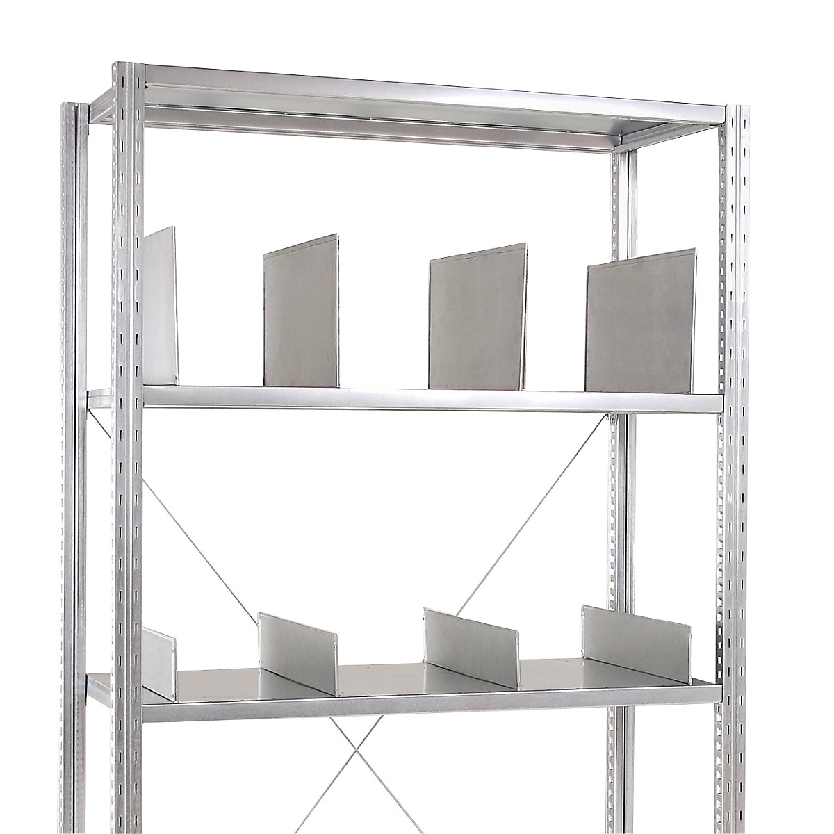 Divider for heavy duty shelf unit, zinc plated – Manorga