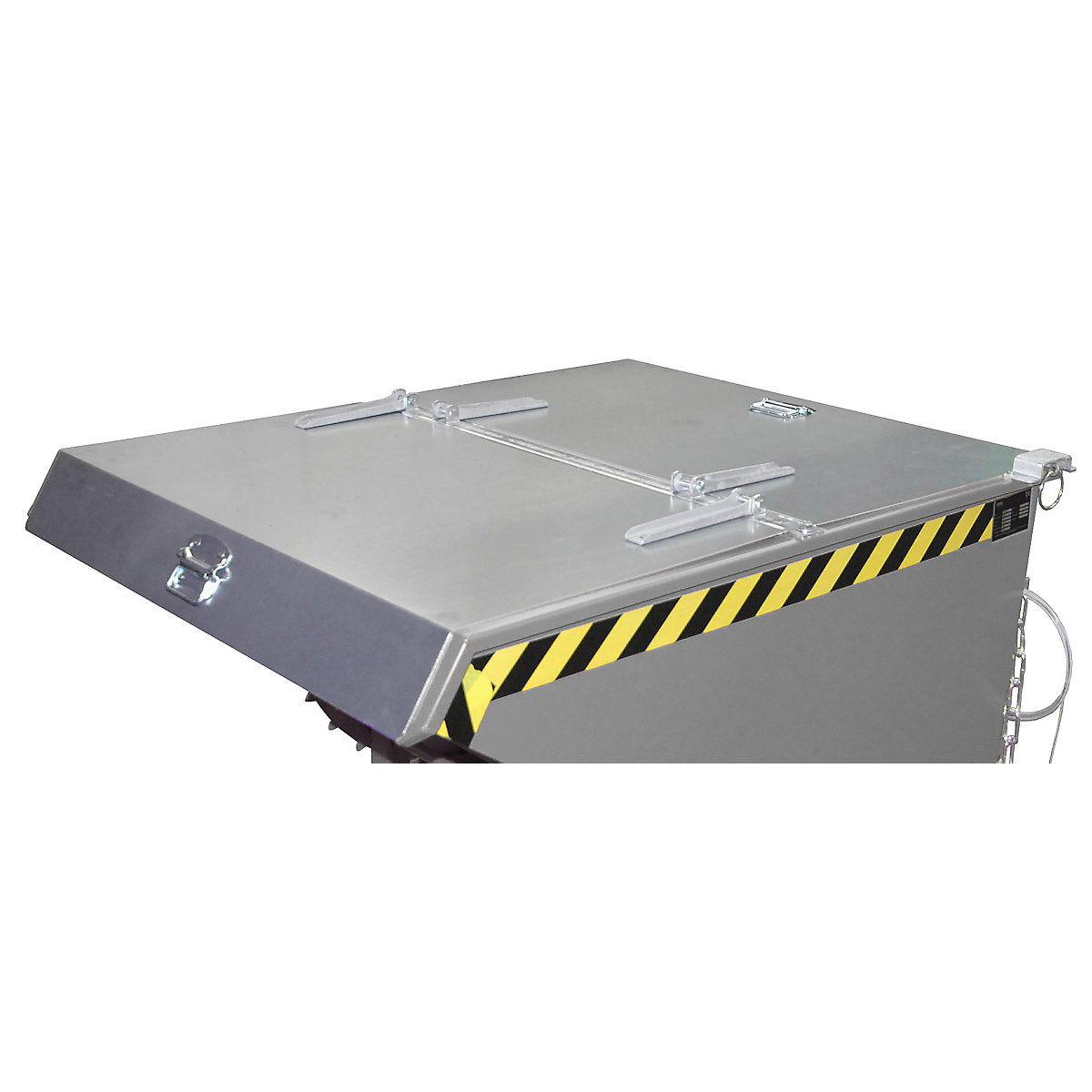 Folding lid for heavy duty tilting skip – eurokraft pro