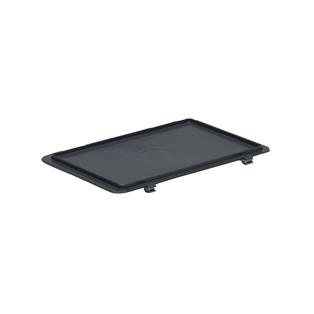 Hinged lid for Euro stacking containers