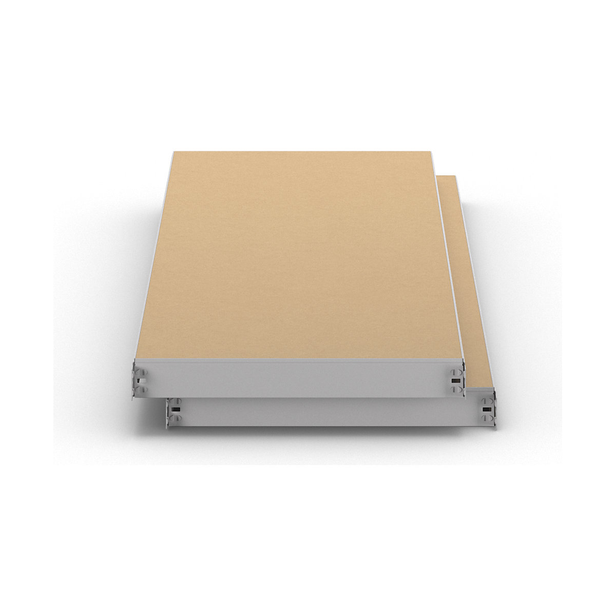 Moulded chipboard shelf, pack of 2 – eurokraft basic (Product illustration 3)-2