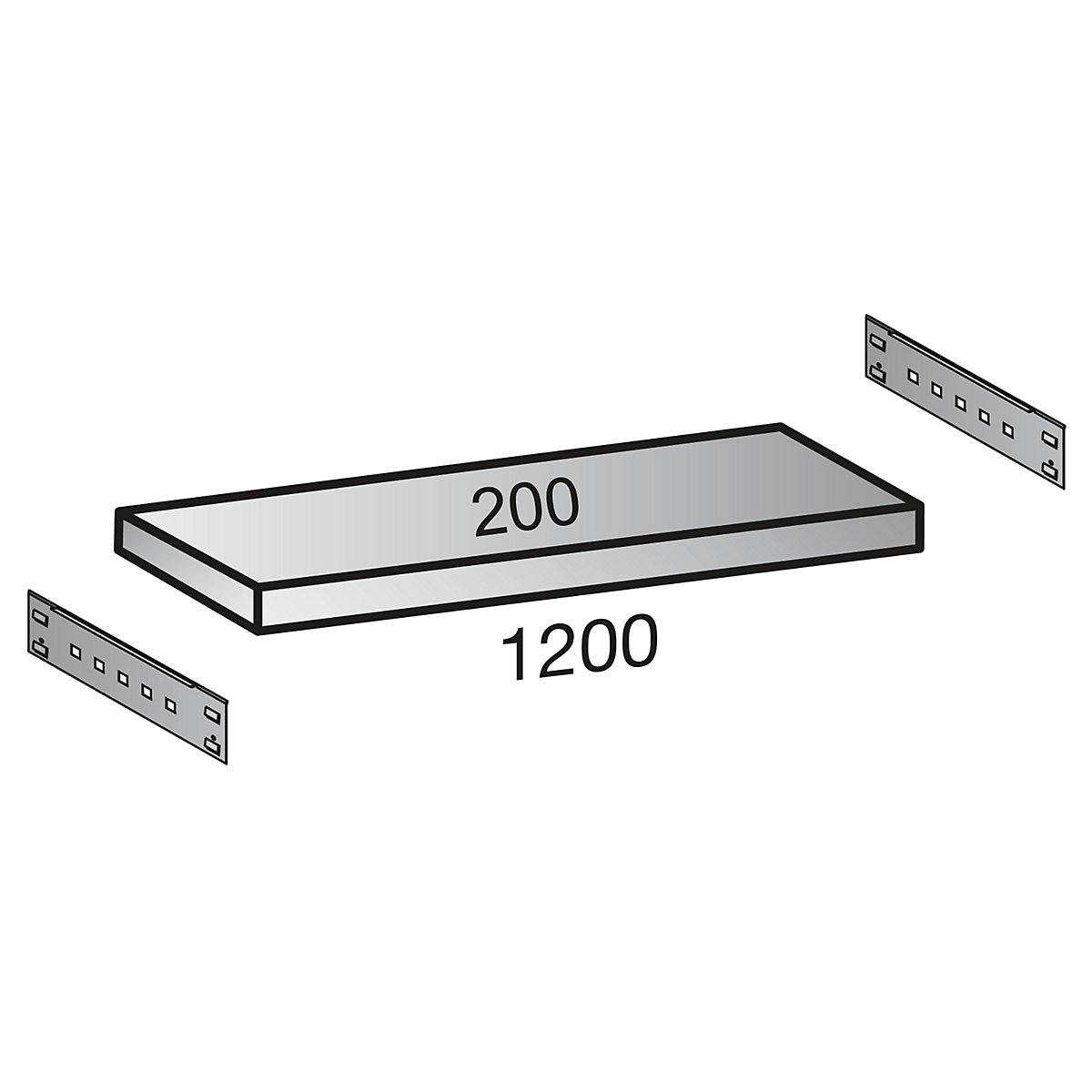 Shelf for industrial boltless shelf unit