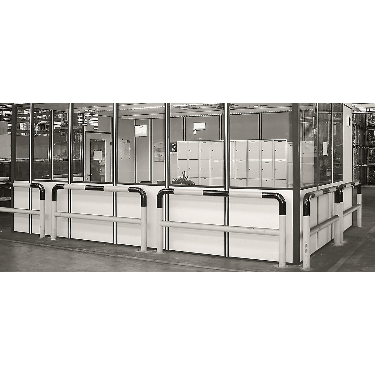 Prefab office, 3-sided, for installation against an existing wall (Product illustration 4)-3