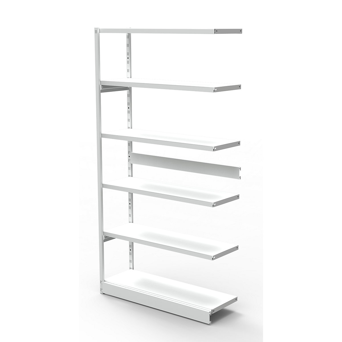 Boltless office shelving unit, without rear wall
