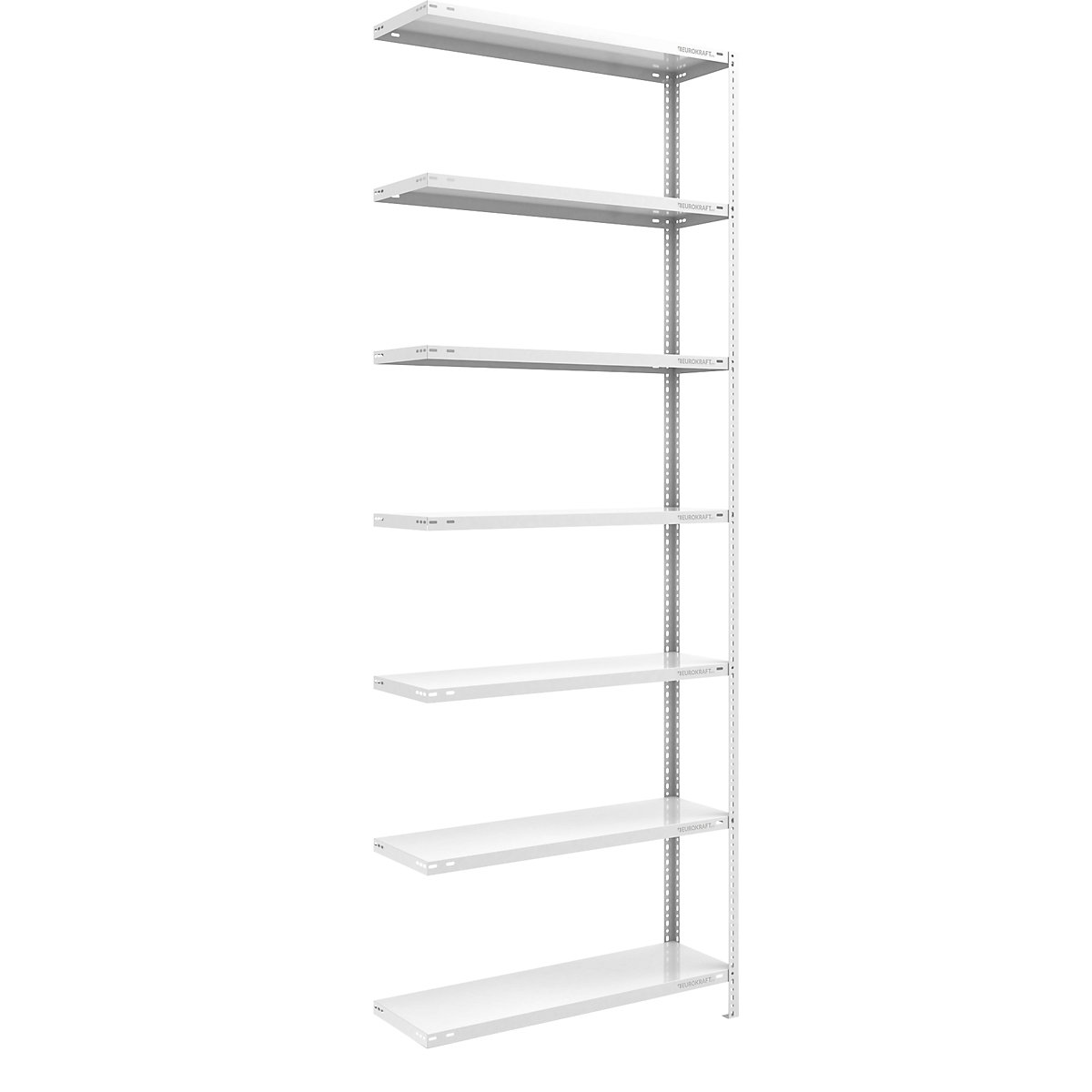 Bolt-together shelving, light duty – eurokraft pro, double-sided, HxWxD 3000 x 1000 x 400 mm, grey, extension shelf unit-49