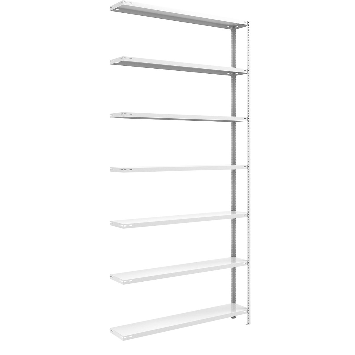 Bolt-together shelving, light duty – eurokraft pro, double-sided, HxWxD 3000 x 1300 x 300 mm, grey, extension shelf unit-149