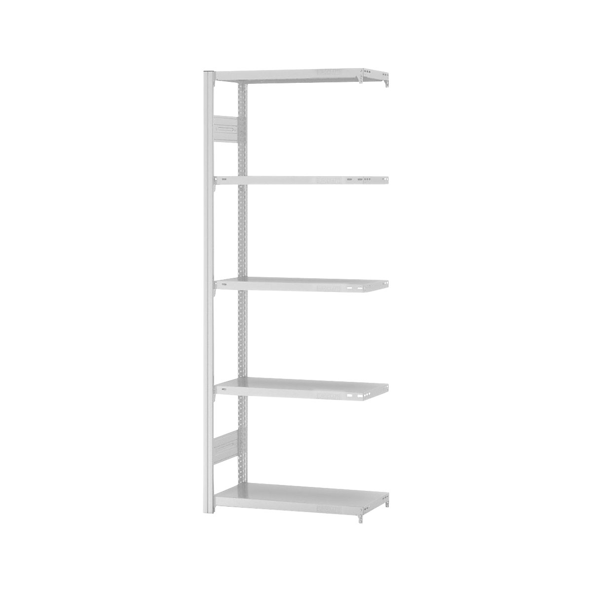 Boltless shelving unit, light duty – eurokraft pro, double-sided, HxWxD 2000 x 750 x 300 mm, grey, extension shelf unit-19